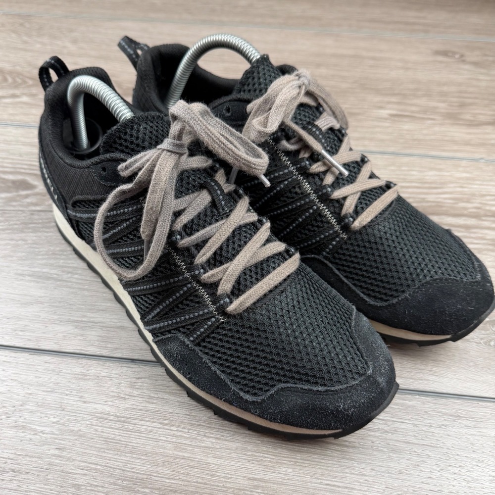 Merrell Mens Alpine Sneaker Mesh Suede Hiking Shoes Black Size 8